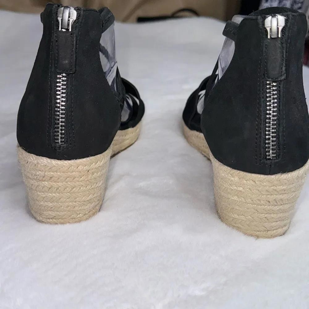 Eileen Fisher Wanda Tumbled Nubuck Espadrille Size 11